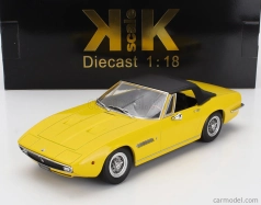 Kk-scale Maserati Ghibli Spider Cabriolet Open 1970 - Spoked Rims - Cerchio A Raggio 1:18 Žlutá