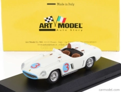 Art-model Ferrari 750 Monza Spider S/n.0498 N 3 Winner Road America Elkhart Lake 1955 Phil Hill 1:43 Bílá