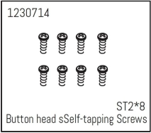1230714 - Button head Self-tapping screws ST2*8 (8) - Khamba