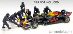 Americké diorámy Figúrky F1 Set 1 2020 - Dioráma Pit-stop Set 7 X Meccanici - Mechanics - With Decals 1:43 Matt Blue Red