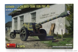 Miniart Príslušenstvo Vojenské nemecké 7,5 protitankové delo Pak 40 1945 1:35 /
