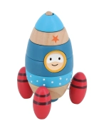 Vilac Dřevěná nasazovací věž s překvapením Raketa