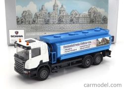 Brekina plast Scania P124.860 Tanker Truck Brennstoff Heizen Von 3-assi 1988 1:87 Modrá biela