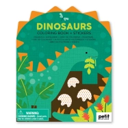 Petit koláž sfarbenie s nálepkami dinosaury