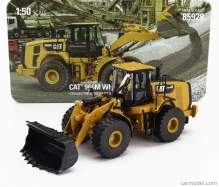 Dm-models Caterpillar Cat966m Ruspa Gommata - škrabací traktor - kolesový nakladač 1:50 žltá čierna