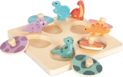 small foot Dřevěné paměťové puzzle Dino