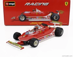 Bburago Ferrari F1  312t4 N 12 Winner Watkins Glen Gp Usa (with Pilot Figure And Rain Wheels) 1979 Gilles Villeneuve 1:18 Red