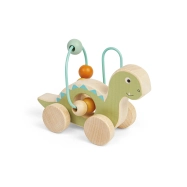 Bigjigs Toys Diplodokus na kolečkách s korálkovým labyrintem - poškozený obal