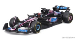 Bburago Alpine F1  A524 Team Bwt Alpine N 31 Season 2024 Esteban Ocon - With Pilot And Showcase 1:43 Černá Modrá Růžová