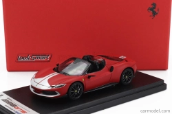 Looksmart Ferrari 296 Gts Spider Assetto Fiorano Open Roof 2022 1:43 Rosso F-1-75 - matná červená strieborná