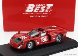 Best-model Alfa romeo 33.2 Team Autodelta Spa N 180 Targa Florio 1968 Ignazio Ginti - Nanni Galli 1:43 Red