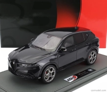 Bbr-models Alfa romeo Tonale Veloce Plug-in Hybrid 2023 - Con Vetrina - S vitrínou 1:18 Nero Alfa - Black
