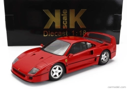 Kk-scale Ferrari F40 1987 - Black Interior 1:18 Rosso Ferrari Červená