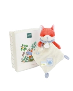 Doudou Dárková sada Plyšová liška Romarin s chrastítkem 21 cm