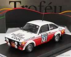 Trofeu Ford england Escort Mkii N 28 Rally Rac Lombard 1980 S.van Der Merwe - F.boshoff 1:43 Biela červená