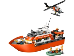 LEGO City - Záchranný člun pobřežní hlídky a vrtulník