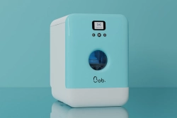 Stolní myčka Bob, přední dvířka, světle modrá