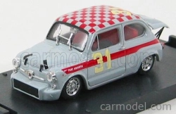Brumm Fiat 600 Abarth 1000 Berlina N 31 4h Monza 1966 L.cella 1:43 Sivá červená