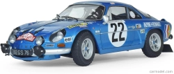 Ixo-models Renault Model-kit - Alpine A110 1600s N 22 4th Rally Montecarlo 1971 Jean Claude Andruet - Michel Vial 1:8 Blue Met