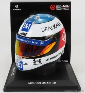 Mini helmet Schuberth helma F1 Team Haas Vf-21 Belgian Gp Spa 2021 1:4