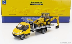 Newray Iveco fiat Daily Roll-off Pianale 2023 s príslušenstvom + New Holland B110c Ruspa Gommata - škrabací traktor 1:36 žltá čierna