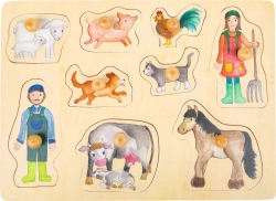small foot Dřevěné puzzle Život na farmě - poškozený obal