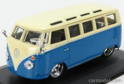 Bburago Volkswagen T1 Samba Minibus Custom 1967 1:32 Krémově Modrá