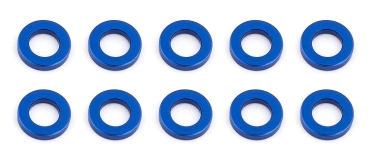 Ballstud podložky, 5.5x1.0mm, modré alu, 10 ks.