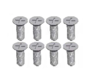 Skrutky 3x8, zápustná hlava