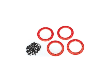 Traxxas hliníkový beadlock krúžok 2,2" červený (4)