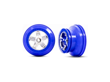 Traxaxs disk 2.2/3.0" SCT chrómovaný/modrý (2) (2WD predný)