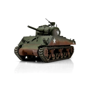 TORRO tank PRO 1/16 RC M4A3 Sherman 75 mm kamufláž zelená – infra IR – servo