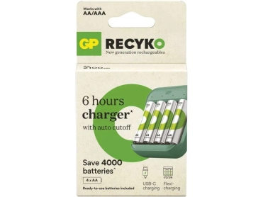 GP USB nabíjač ECO AA/AAA + 4xAA 2100 mAh GP ReCyko