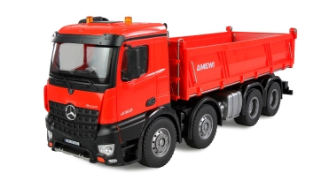 RC sklápač Mercedes-Benz Arocs 8x4/4, červená