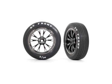 Traxxas koleso, Weld disc chróm čierne (predné) (2)