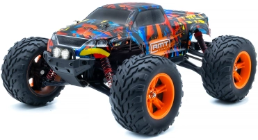 RC auto RMT Dominator Monster, oranžová + náhradní baterie