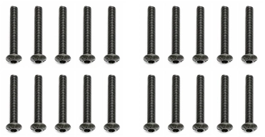 M3x20mm, imbus skrutky s guľatou hlavou, 10 ks