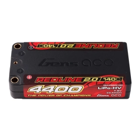 Gens ace HV LiPo Redline 2.0 Series 4400mAh 7.6V 140C 2S1P Hardcase 111#