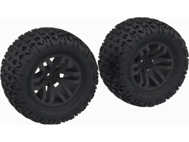 Arrma kolo s pneu dBoots Fortress MT, disk černý (2)