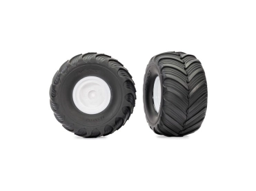 Kolesá Traxxas 2.0/3.0", biely disk, pneumatiky Terra Groove (2)