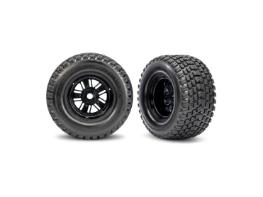 Kolesá Traxxas, čierny disk Sand Car, pneumatiky Gravix (zadné) (pár)