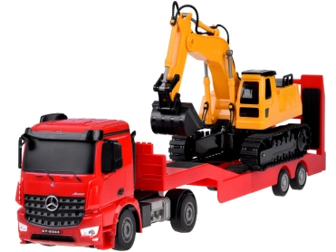RC traktor Mercedes-Benz s rýpadlom 1:26