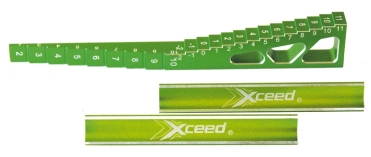 Meradlo svetlé výšky 0 mm do 11 mm (schodový po 1 mm) blok pod šasi 1/10 a 1/8
