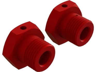 Arrma náboj kolesa 17 mm hliník červený (2)