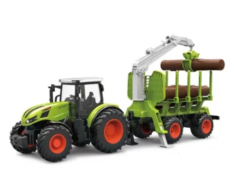RC traktor Korody s prívesom na drevo 1:24