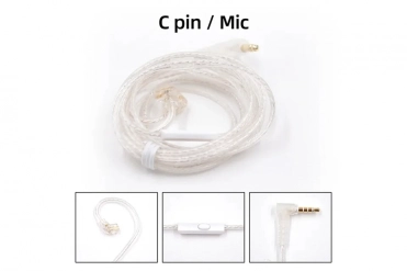 KZ postriebrený kábel pre upgrade 2PIN (C Pin)