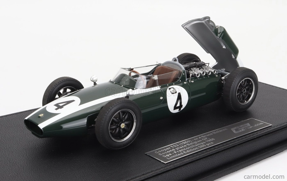 Gp-replicas Cooper F1  T53 N 4 2nd Belgium Spa Gp 1960 Bruce Mclaren 1:18 Zelená