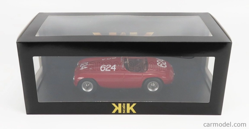 Kk-scale Ferrari 166mm 2.0l V12 Spider N 624 Winner Mille Miglia 1949 C.biondetti - E.salani 1:18 Red