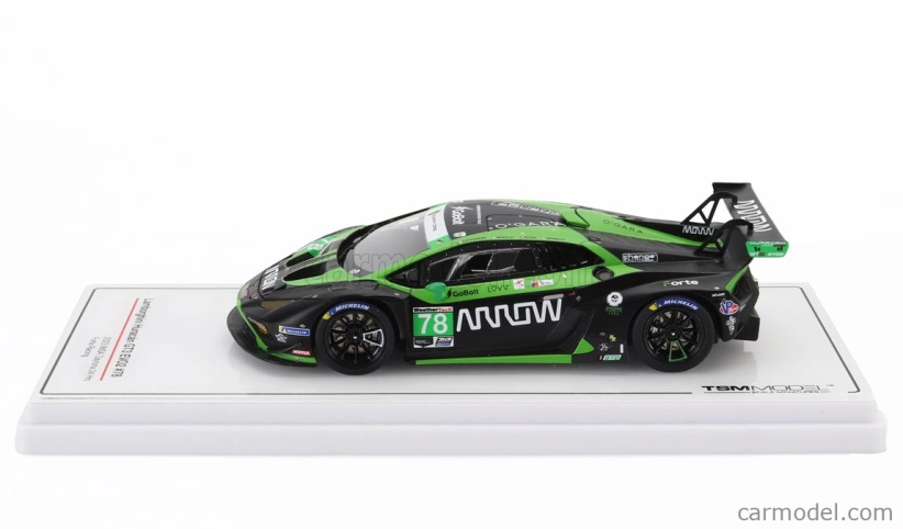 Truescale Lamborghini Huracan Gt3 Evo2 Team Forte Racing N 78 24h Daytona 2023 Marco Mapelli - Loris Spinelli - Benjamin Hites - Misha Goikhberg 1:43 Čierna zelená