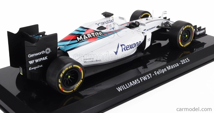 Edicola Williams F1 Fw37 Team Martini Racing N 19 Season 2015 Felipe Massa - Con Vetrina - With Showcase 1:24 Bílá Modrá Červená